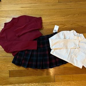 Girls Skort and Turtleneck Tops Set - Size: 6-8
